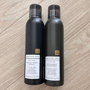 Kristin Ess Ultra Fine Workable Hairspray w/ Heat Protectant + Beach Wave Spray
